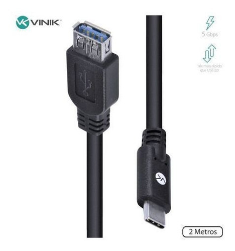 Cabo Extensor Usb C Tipo C Para Usb A Femea V3.2 Gen1 5gbp