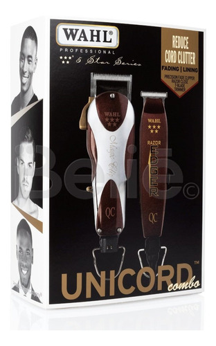 Imagen 2 de 6 de Wahl Unicord Combo 5 Stars Cortadora Terminadora De Cabello Profesional Especial Estéticas Y Barbers
