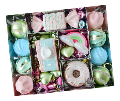 58 Piezas De Pequeños Colgantes Navideños, Bolas