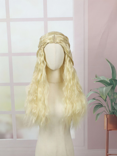 Queentas Pelucas For Mujer Rizada Largas Rubia Clara