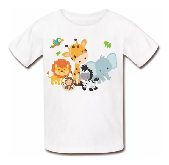 Camiseta Camisa Infantil Menino Menina Safari Zoologico 