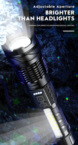 #linterna De Luz Forte Usb Recargable Al Aire Libre