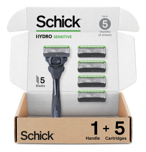 Razor Schick Hydro Sensitive Para Hombre Con 5 Cuchillas Y P