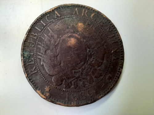 Moneda Argentina 2 Centavos 1889