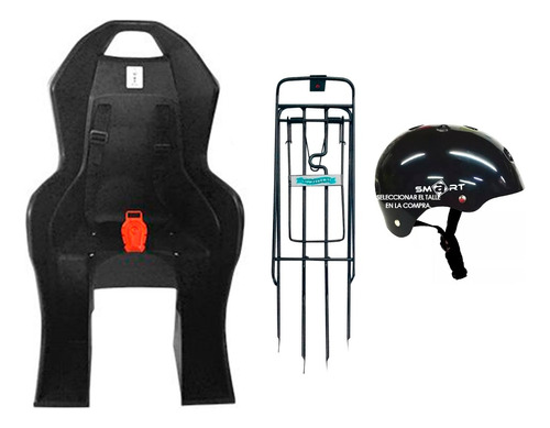 Silla Bebé + Porta Rodado 26 A 28 + Casco Bici Richard Bikes