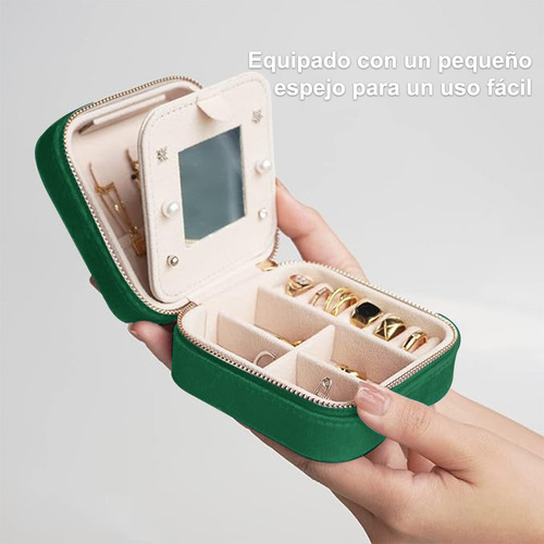 Banna Juego De 4 Mini Joyeros 4 Colores Joyeros Portátiles De Viaje De Terciopelo Con 4 Espacios De Almacenamiento Para Cosméticos Y Joyas Se Puede Utilizar Como Regalo Regalos Gr