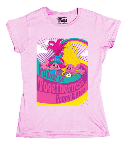 Playera De Niña Trolls Sisters Original Camiseta Infantil