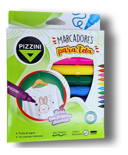 Imagen 1 de 8 de Marcadores Para Tela Pizzini X 10 Unidades