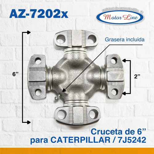 Imagen 4 de 8 de Cruceta 6 Pulgadas Az-7202x Para Caterpillar Mariposa Mixta