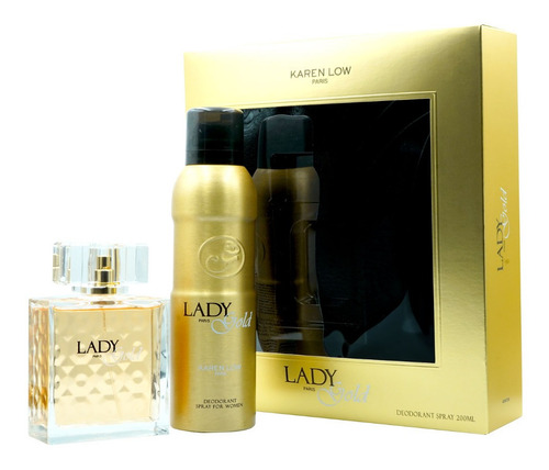 Lady Gold Pack Perfume 100ml Y Desodorante De 200ml Geparlys