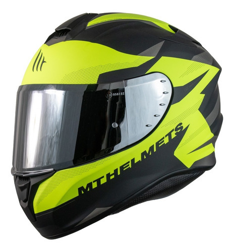 Casco Integral Moto Mt Helmets Targo Ff106 Enjoy Amarillo Tamaño del casco L (59-60 cm)