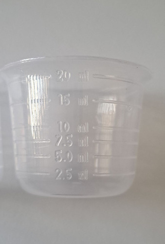 Vaso Plastico Dosificador Graduado 20ml (50 Pz)