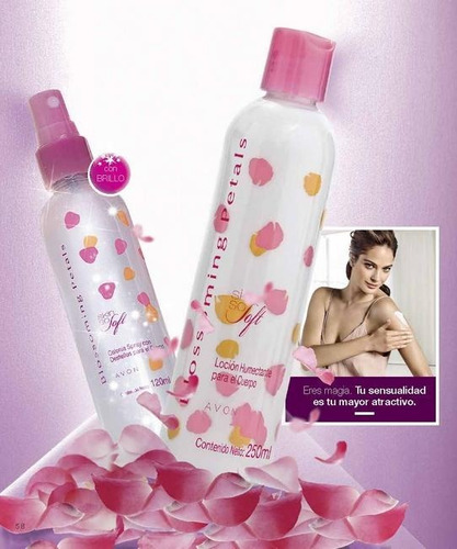 Set X 2 Avon Blossoming Petals Colonia Destellos + Crema