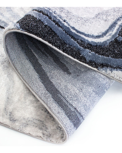 Tapete Decotarivo Dib Verona 120x170 Cm Ancho 120 Cm Color Gris Diseño De La Tela Geométrica Largo 170 Cm