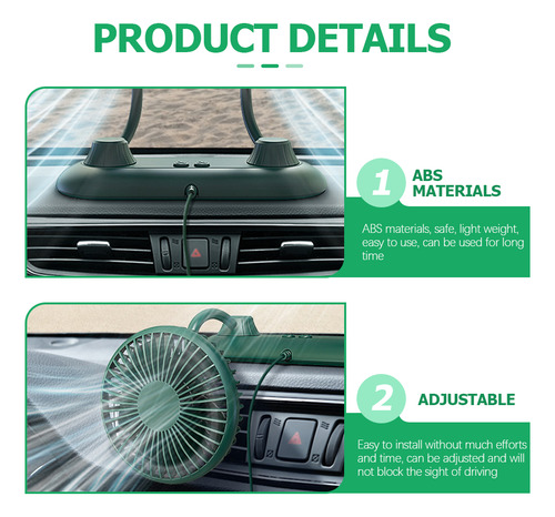 Ventilador De Doble Cabezal Para Automóvil Ventilador De Ref