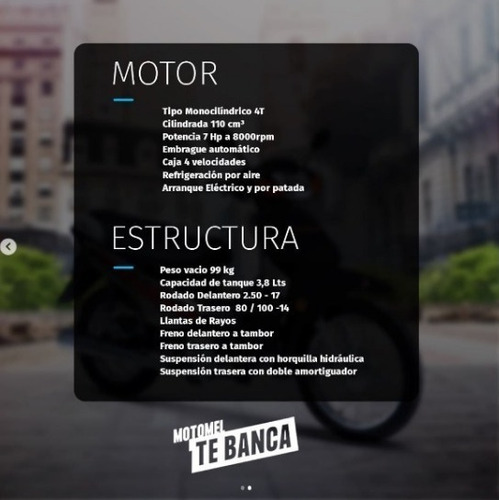 Imagen 11 de 15 de Motomel Blitz 110 Base 0km 2023 Ap Motos Envios Al Interior