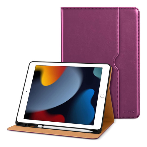 Funda New Para iPad 10.2 Dtto 9na/8va/7ma Gen Cuero/púrpura
