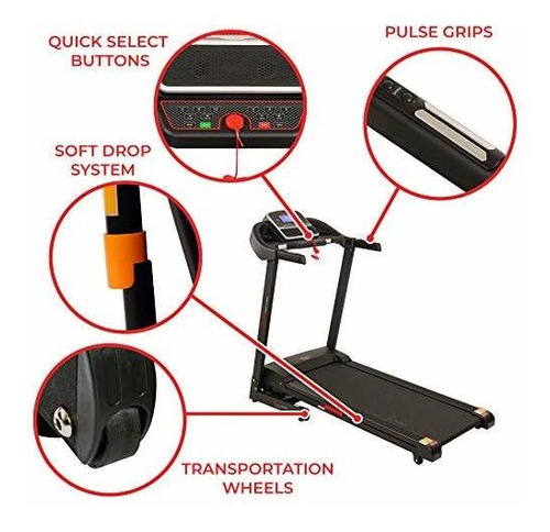 Health Fitness Electric Folding Treadmill With Digital Usb H