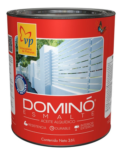 Domino Esmalte Brillante Blanco Galon Vp