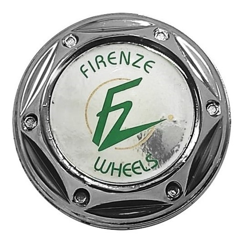 Tapa Rin Firenze Wheels Verde Cromo Universal 50mm Juego X 4