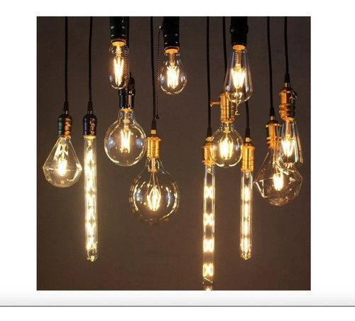Imagen 4 de 10 de Lampara Foco Bombilla Filamentos Led 8w G95 Dimerizable
