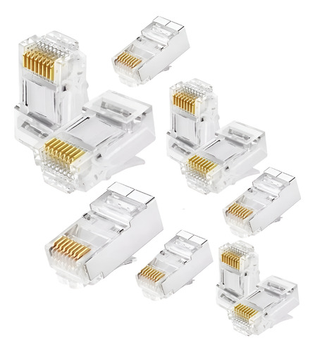 Fichas Rj45 Cat 6 Para Utp Crimpear Cable Red Ethernet X 50