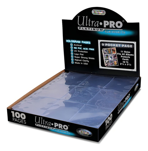 Ultra Pro ® 100 Micas Porta Tarjetas 9 Espacios 900 Cartas