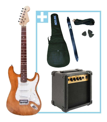 Combo Guitarra Electrica + Amplificador + Kit Accesorios