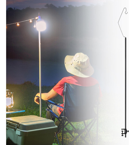 Suporte De Luz De Acampamento Universal Gancho Dobrável C