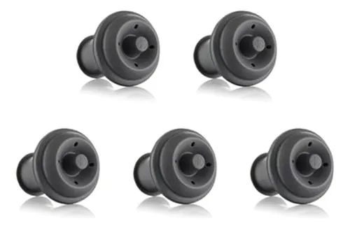 comprar 5 Tapon Para Botella Vino Negro Bebida Sellado Silicona Bar