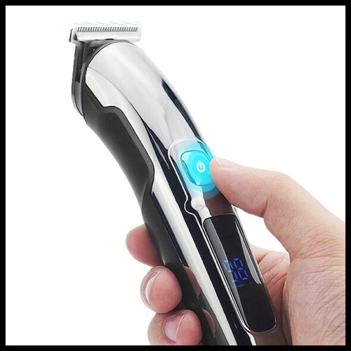 Maquina Cortadora De Barba O Pelo 6 En 1 Recargable Con Usb Color Plateado