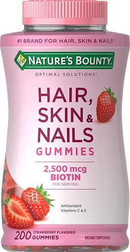 Vitaminas Cabello, Piel Y Uñas Nature's Bounty 200 Gomitas