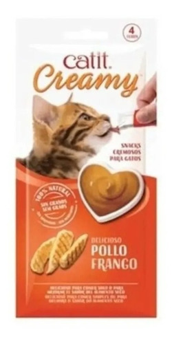 Catit Creamy Pollo Golosina Para Gatos Caja X 12 Unidades 