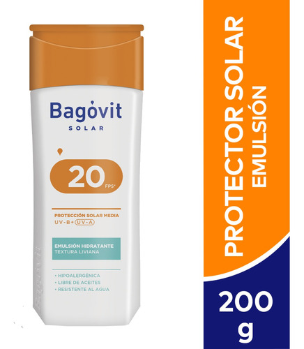 Bagovit Solar Family Care Fps20 Emulsión Hidratante X 200 Ml