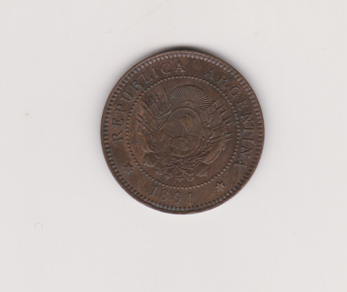 Moneda Argentina 1 Centavo Año 1891 Excelente + (Usado)