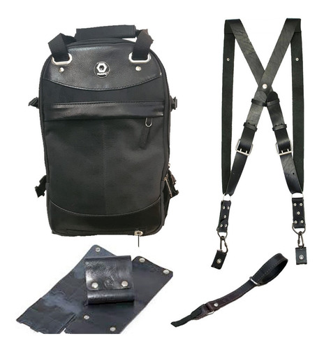 Kit Alça Porta Cartão E  Mochila Fotográfica Photopro C/capa