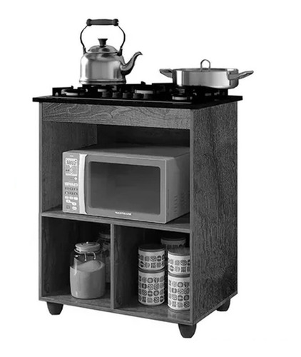Imagem 4 de 5 de Kit Balcão Cooktop 1 Porta Br C/fogão Cooktop 4 Bocas