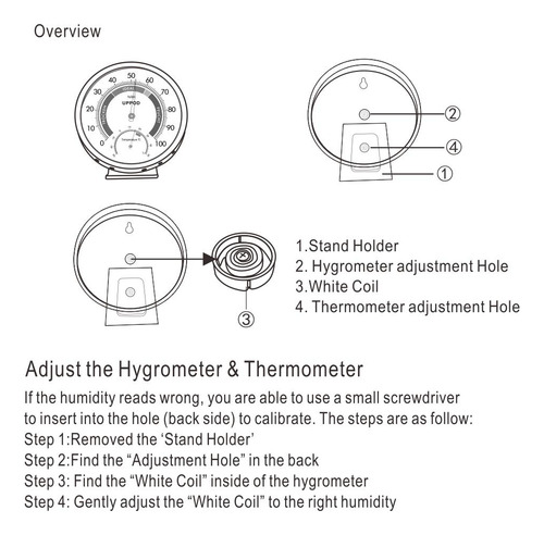 Monitor De Temperatura Interior Y Exterior Hygrometer Little