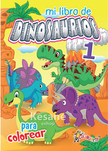 Libro Dinosaurios Preescolar Primaria Colorear Infantil Niño