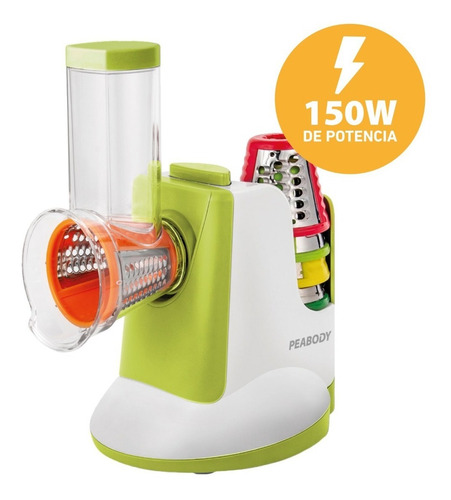 Imagen 2 de 10 de Rallador Electrico Peabody Sm326 Con Accesorios Y 5 Cuchilas