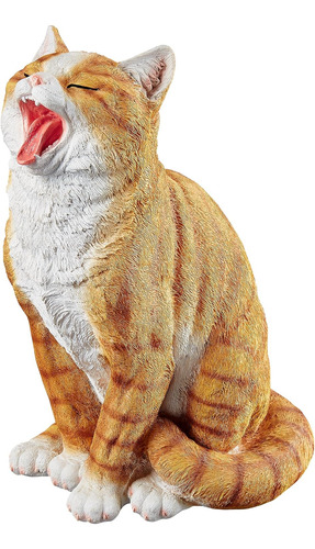 Design Toscano Loni Harris Kitty Yawning Cat Estatua