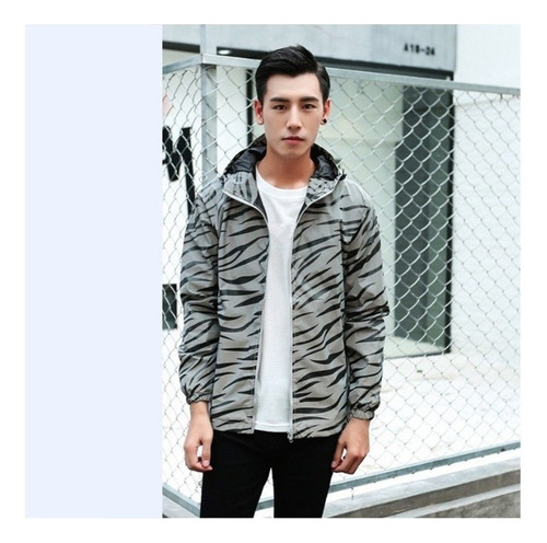 Chamarra Hombre Impermeable Rereflejante Rompevientos