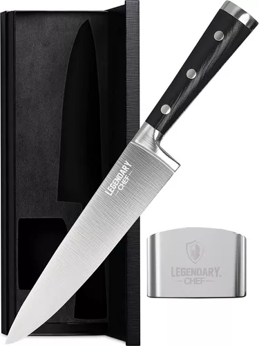 LEGENDARY CHEF Super Sharp - Cuchillos para carne de alta calidad, sin  dentar, de acero inoxidable de alto carbono, juego de 4 cuchillos para  carne