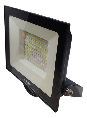 Proyector Led 100w Reflector 6500k Trefi Negro Blanco Frío