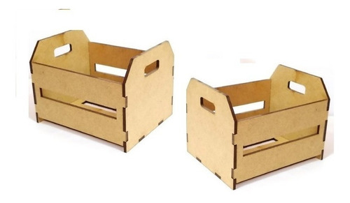 Imagem 1 de 3 de Kit Com 20 Mini Caixotes Caixas De Feira Mdf Lembrancinhas