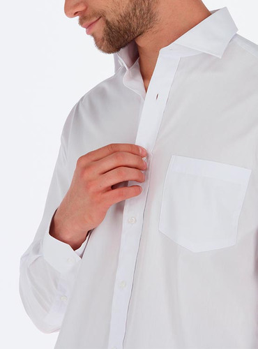 Camisa Blanca Manga Larga Vanheusen 65% Polie. 35% ALG.