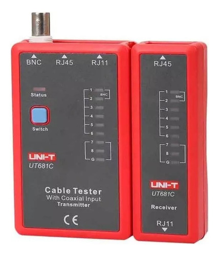 Tester Probador De Cables De Red Unit Ut681c Rj11 Rj45 Bnc  