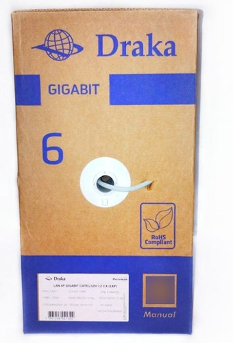 Cable Utp Cat6 Giga Lszh Gris Prysmian Draka Cctv En Palermo