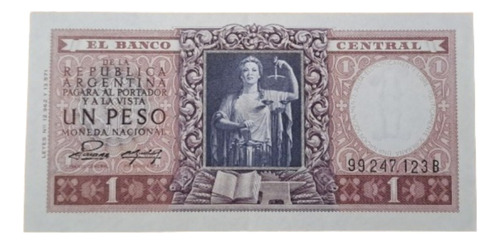 Bottero N 1912. Billete 1 Peso Moneda Nacional.  Excelente +