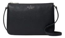 Comprar Bolsa Kate Spade Leila Triple Gusset Crossbody Original Acabado De Los Herrajes Dorado Color Negro Color De La Correa De Hombro Negro